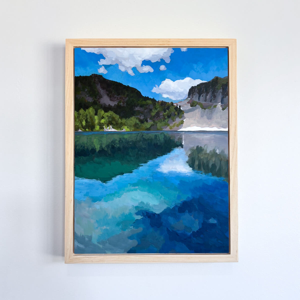 painting of an alpine lake in Washington state